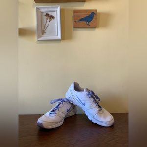 nike white and purple training shoes